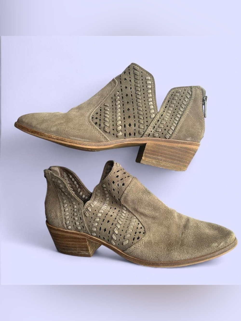 Vince Camuto Suede Boho Ankle Boots Size 9.5